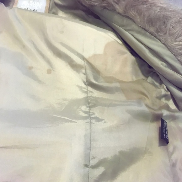 Wilsons Leather Maxima Penny Lane leather faux fur boho Y2K LONG Coat - Picture 9 of 16